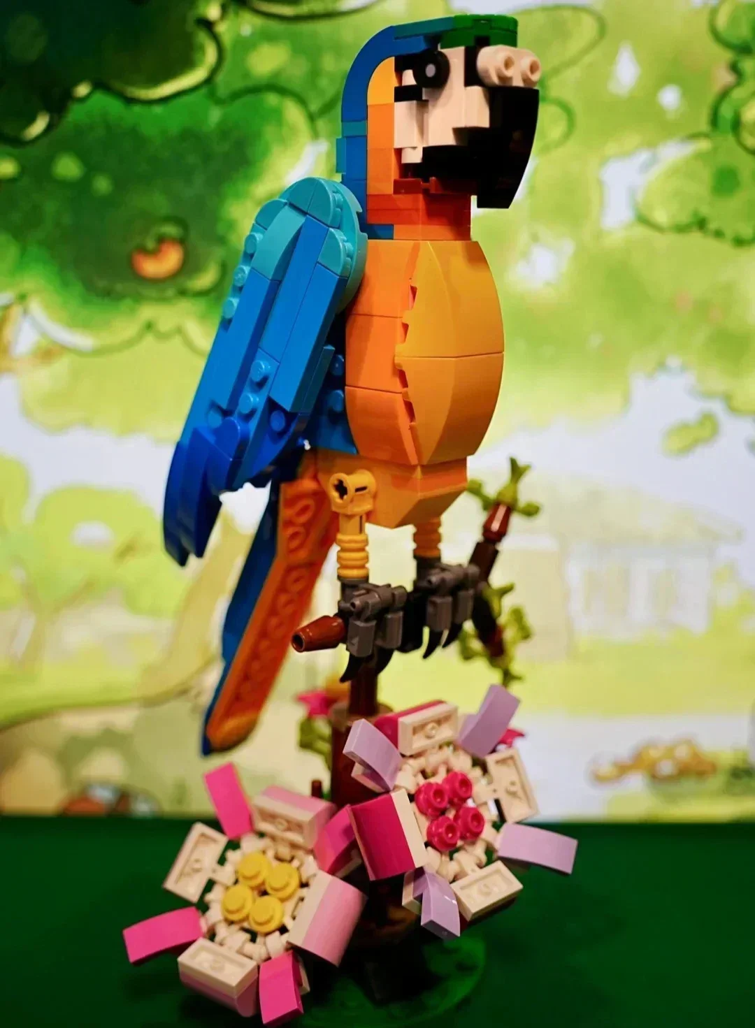 الببغاء الحيوان 3 في 1 الضفدع الأسماك 31136 مجموعات اللبنات متوافقة مع جزيئات Legoed مناسبة لهدايا عيد الميلاد 253 قطعة #4