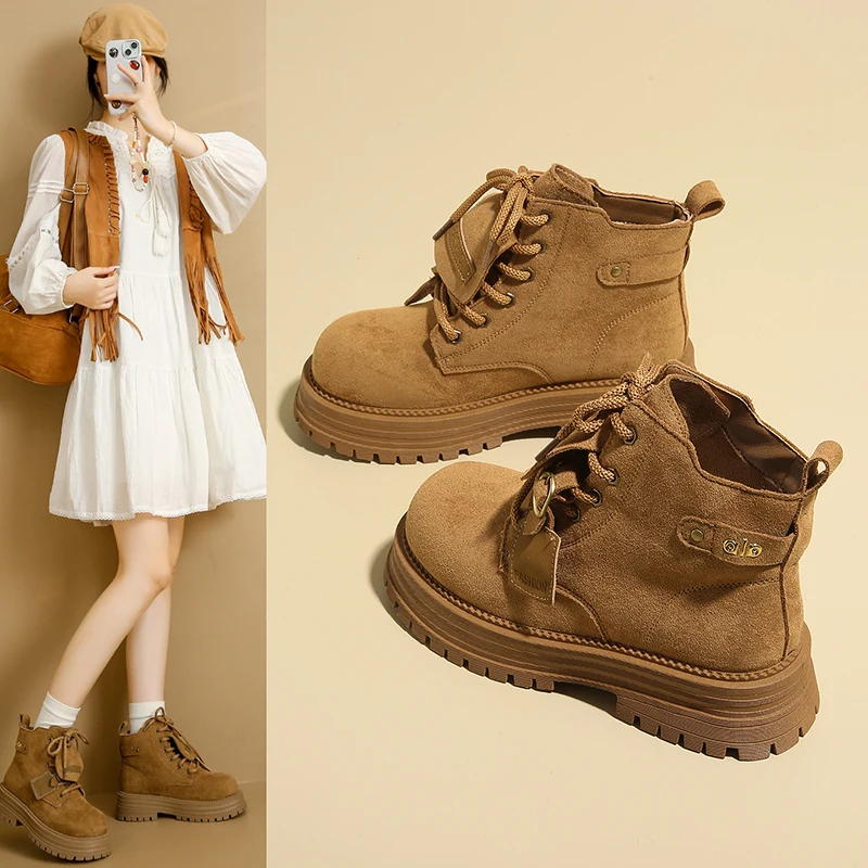 

Platform thick-soled boots, Mallard work boots, versatile two-way short boots, MD-5