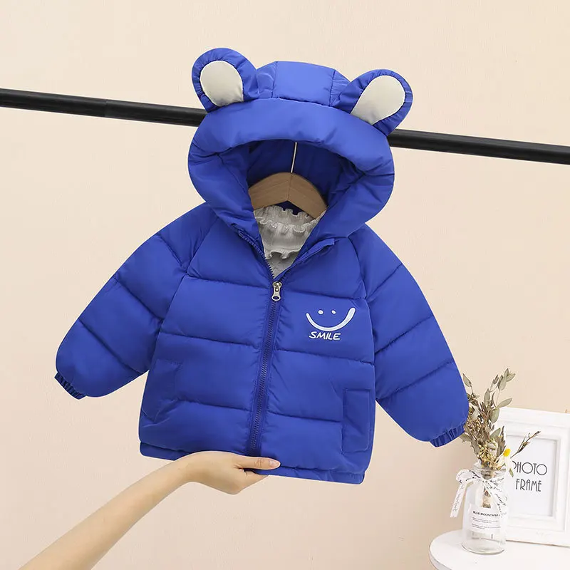 2024Spring, Autumn and Winter New Boys and Girls Korean Style Children\'s Thermal Cotton Coat down Cotton-Padded Jacket