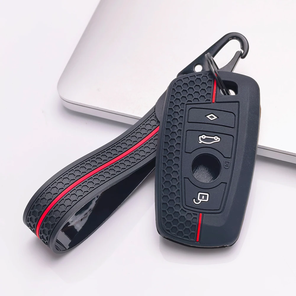 Silicone Car Remote Key Case Cover Shell Fob Holder for BMW X1 X3 X4 X5 X6 Series 1 2 3 5 7 G20 G02 G05 G31 G23 F34 F15 F40 IX3