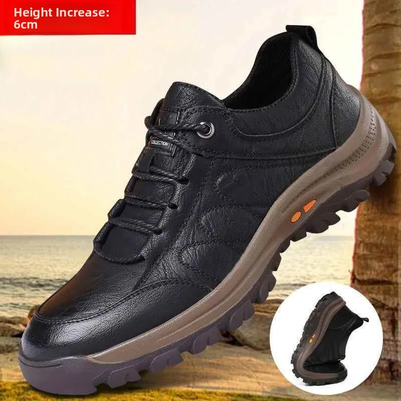 Men's Casual Sports Shoes Waterproof Non-Slip Work Boots Autumn Season Fashionable Comfortable round Toe Removeable Insole