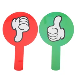 2 Pcs Dual Sided Plastic Handheld Score Board Hand Raised Sign Classroom Answer Boards True False Game Judging Voting Paddles