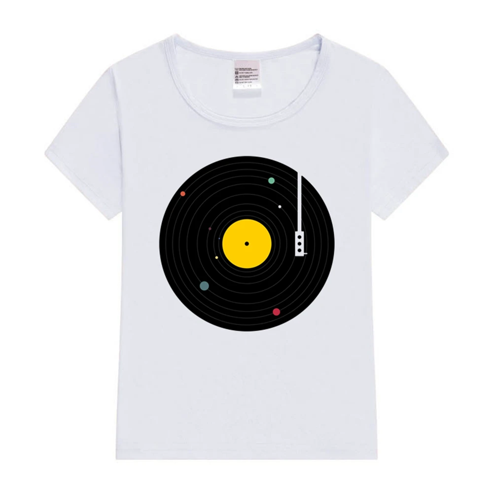 

Детская футболка с принтом Music Everywhere, летние футболки с круглым вырезом для детей, модные топы в стиле Харадзюку с героями мультфильмов, футболки для мальчиков и девочек