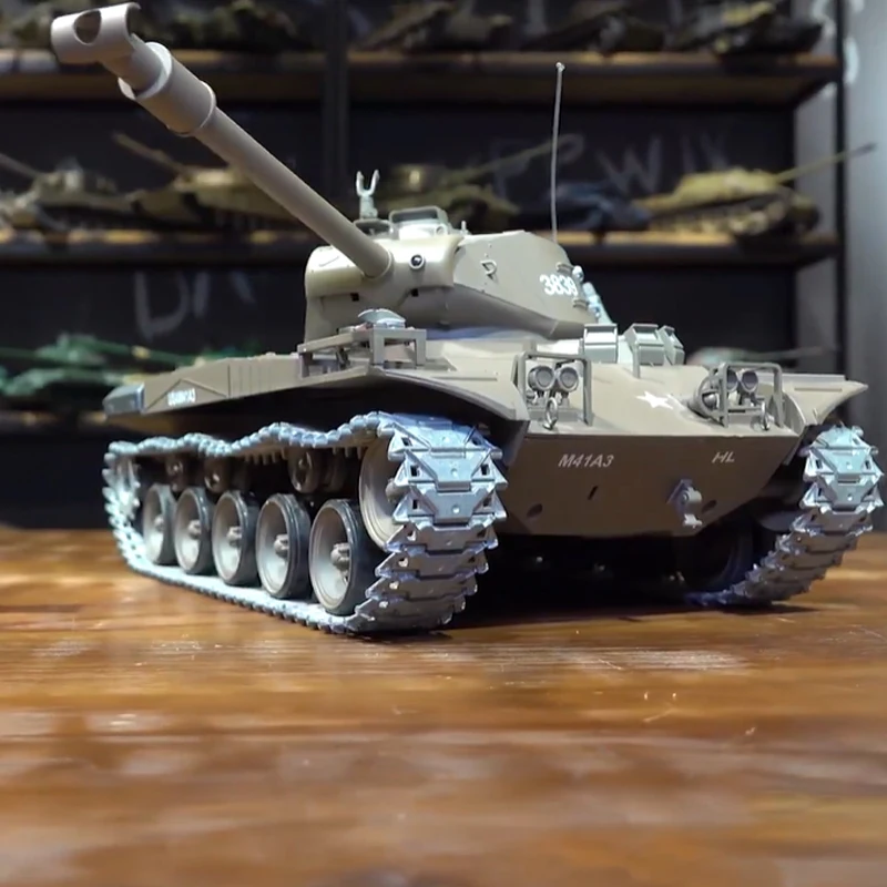 Henglong 1/16 3839-1 US M41 Walker Bulldog Lekki Zdalnie Sterowany Czołg Wielofunkcyjny Model Symulacyjny Wojskowy Zabawka Chłopiec Dorosły Gi