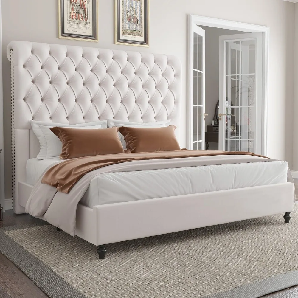 AMERLIFE Queen Size Bed Frame with 60
