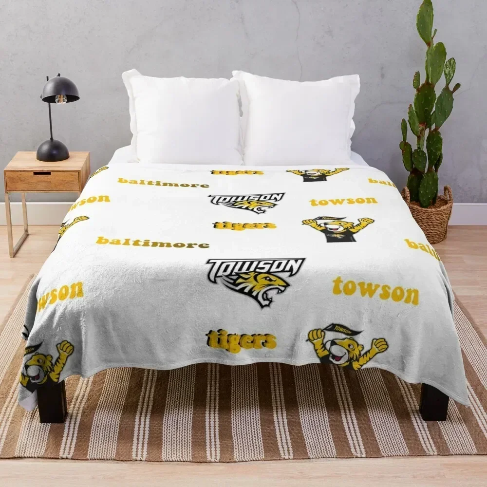 

Towson University sticker pack Throw Blanket Comforter Soft Big Blankets