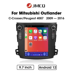 JMCQ Android12 Car Radio For Mitsubishi Outlander 2005-2012 Citroen C-Crosser 2007-2013 Peugeot 4007 Multimedia Player Head Unit