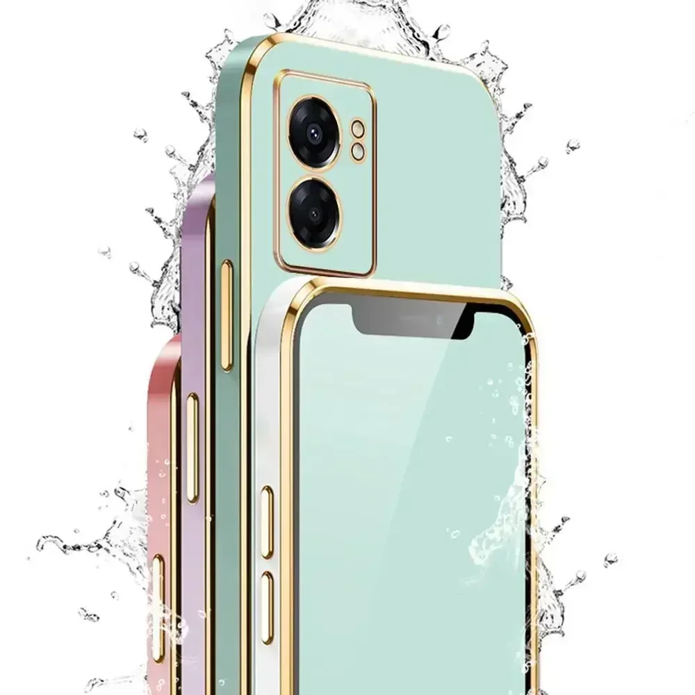 Luxury Square Plating Phone Case for Oppo FIND X3 RENO 6 4G 7 7Z 8 8T 10 5G PRO PLUS  Protection Soft Cover Coque