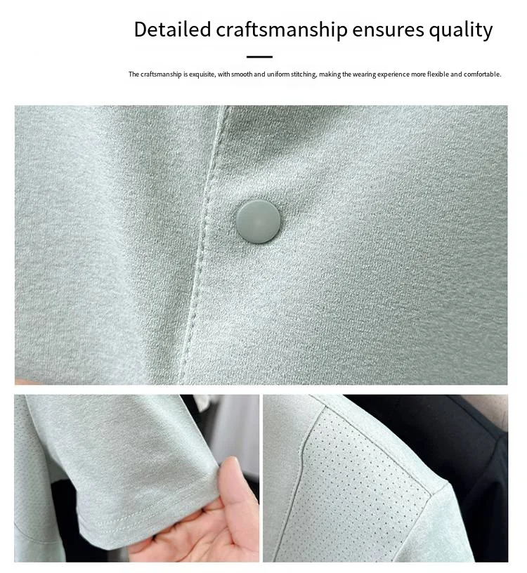 Designer Edition Herren Kurzarm-Poloshirt mit Revers, Knöpfen, Belüftungslöchern und Buchstabendruck – Modischer Trend, Bestseller für Herren – Detail 3