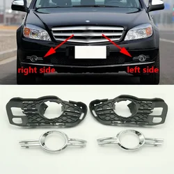 Front Bumper Fog Light Lamp Frame Cover Grille For Mercedes Benz C-Class W204 C200 2007 2008 2009 2010 2011