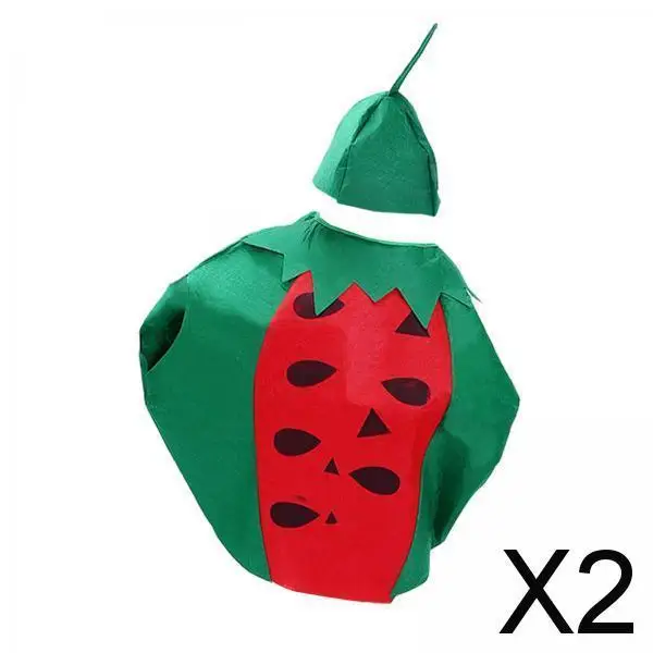 ชุดแฟนซีผลไม้การ์ตูน ชุดเล่นบทบาทสมมติ ผ้าไม่ทอ น้ำหนักเบา สำหรับงานปาร์ตี้สวมหน้ากากในวันหยุด