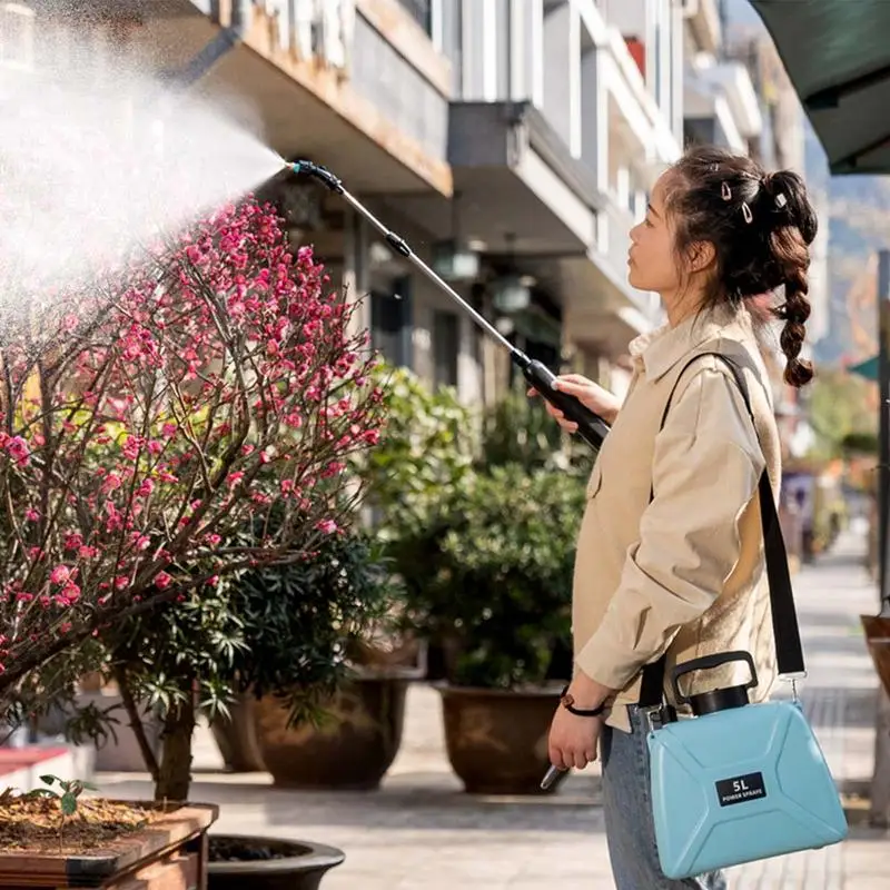 Leistungs starkes elektrisches Sprüh gerät wiederauf lad bares hand gehaltenes Garten bewässerungs sprüh gerät mit ergonomischem Griff Rucksack-Design werkzeug für Rasen