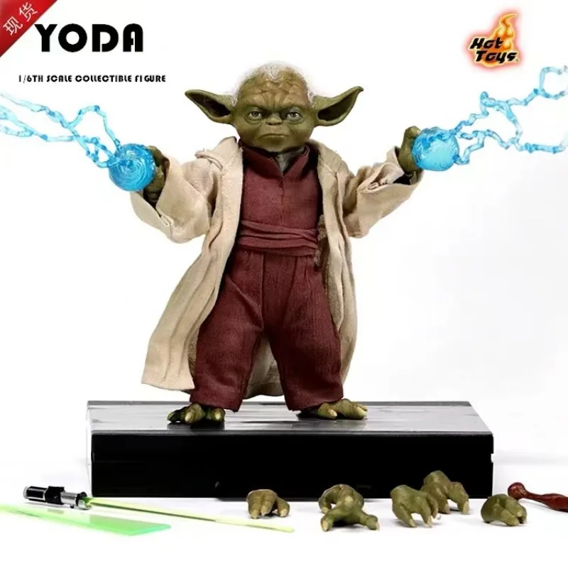 

Original Hottoys 1/6 MMS495 Star Wars Attack Of The Clones Master Yoda Action Figure Hobby Collectible Model Toy Figures gifts