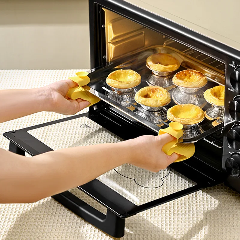 شكل قلب سيليكون قفازات عازلة للحرارة مقاومة للحرارة سميكة يغطي اليد مقاومة درجات الحرارة العالية المضادة للانزلاق مقاطع اليد