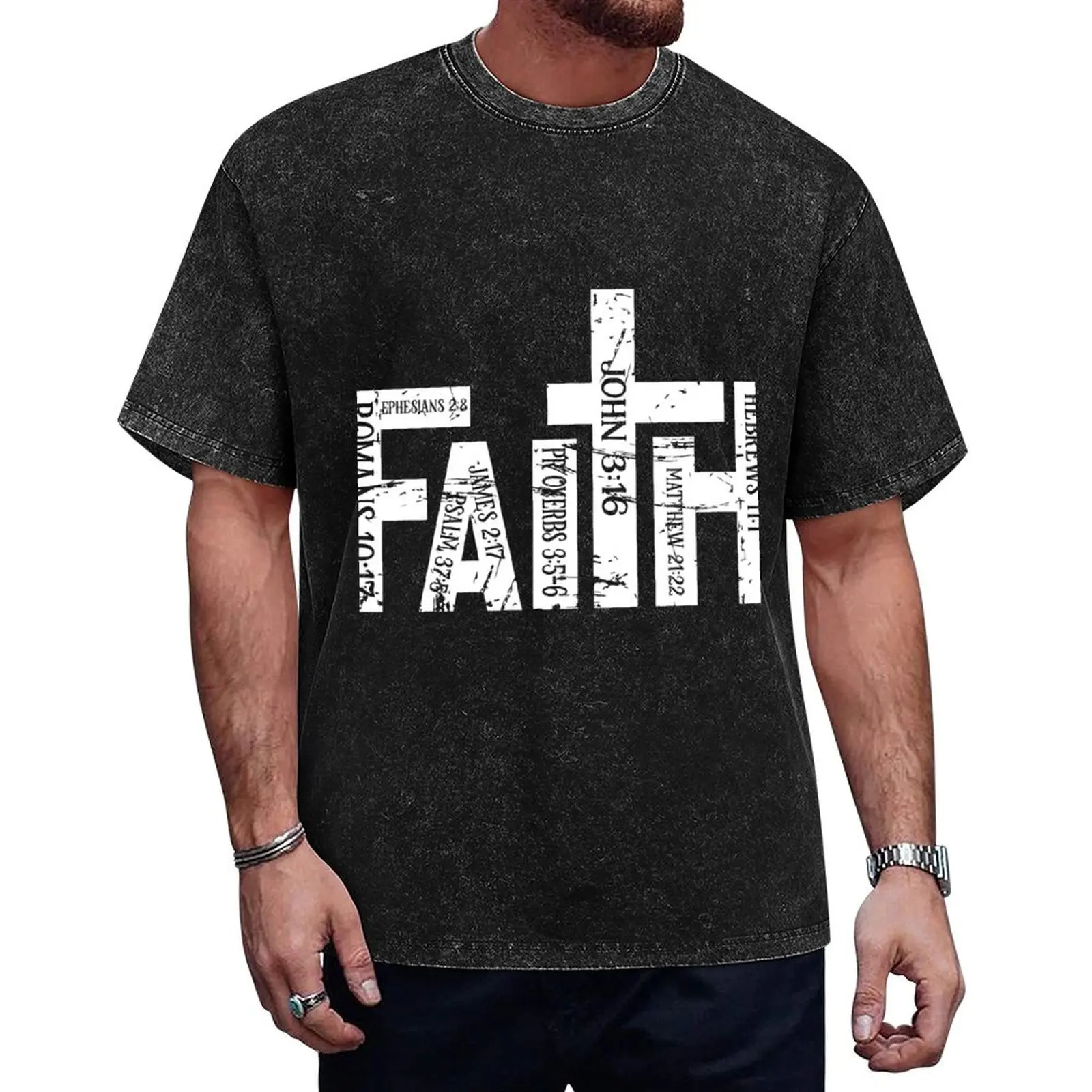 

Faith T-Shirt summer 2025 anime stuff graphic t shirt vintage Clothing T-shirts for men cotton
