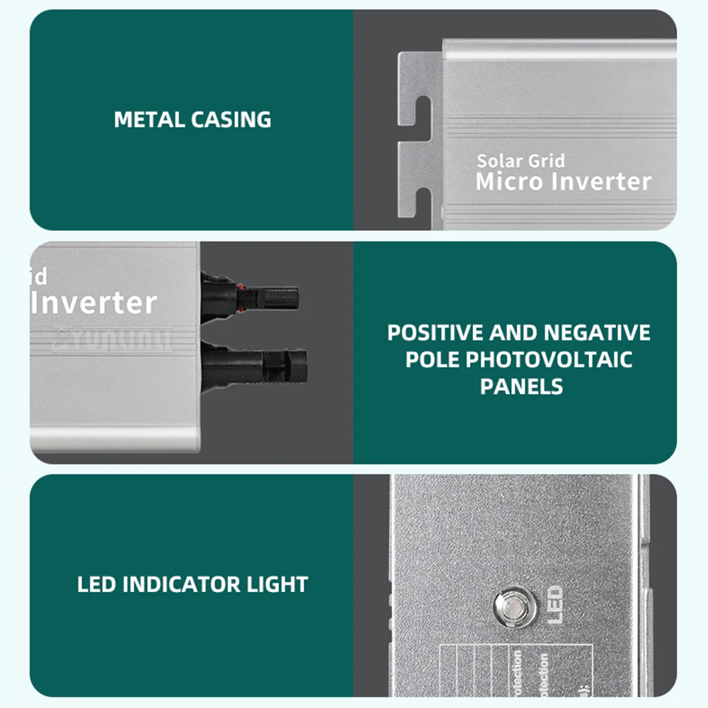 180W Solar Micro Inverter Photovoltaic Grid Connected Inverter MPPT Household Certification