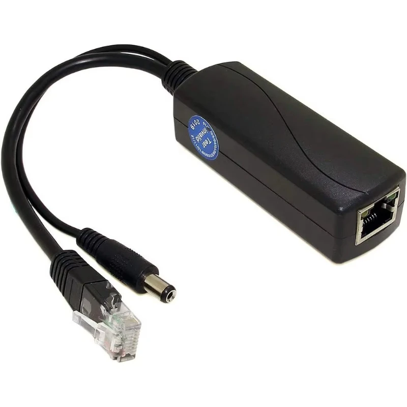 Active 48V POE Splitter IEEE802.3af 12V 2A 100Mbps PoE Adapter Plug and Play for IP Cameras Wireless AP Security Camera System