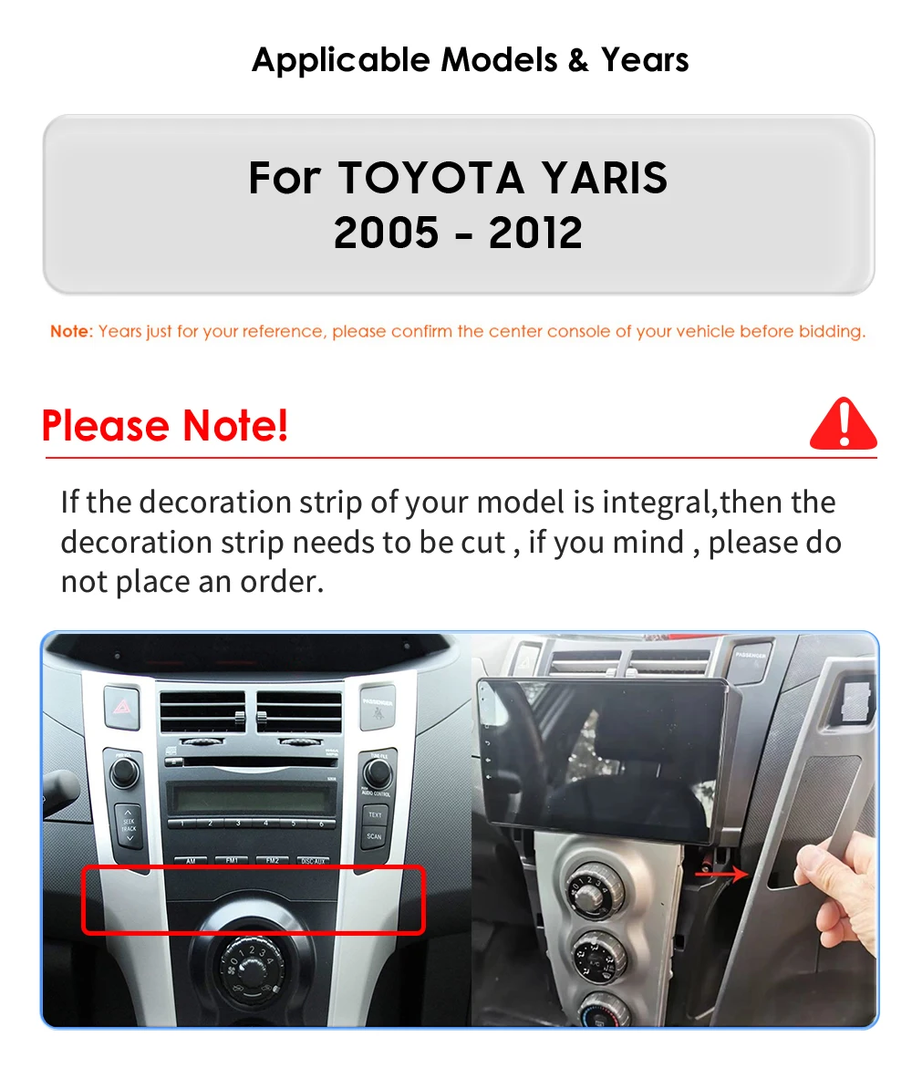 Hizpo 9 Inch 2 Din Car Multimedia For Toyota Yaris 2005 - 2012 Player Android Auto Carplay Carplay GPS Navigator Stereo 7862 RDS