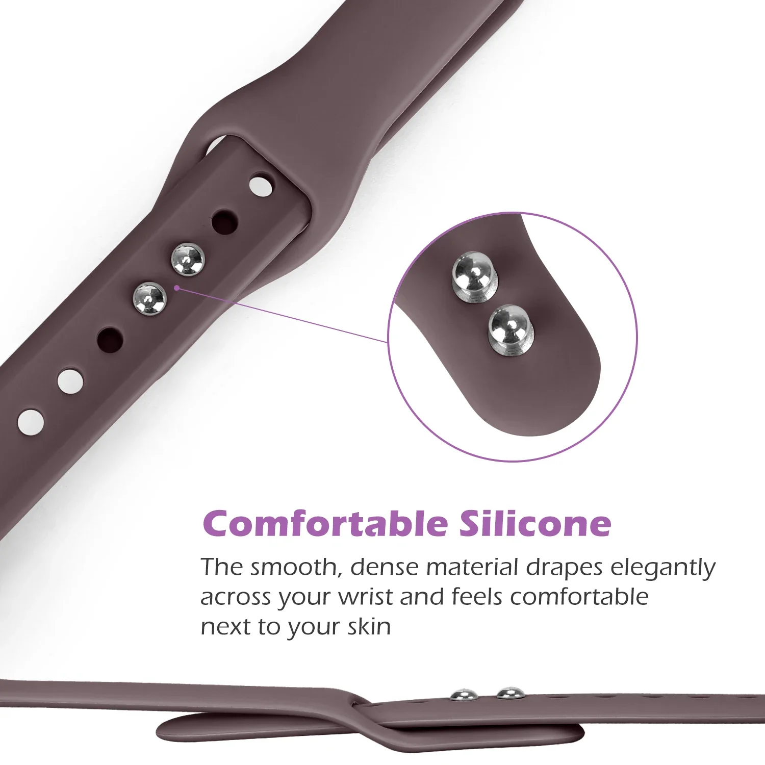 Модный силиконовый ремешок для Apple Watch, ремешок для iwatch women 10/9/8/7/6/5/4/3/2 SE slim 38 мм 40 мм 41 мм 42 мм 44 мм 45 мм 46 мм 49 мм