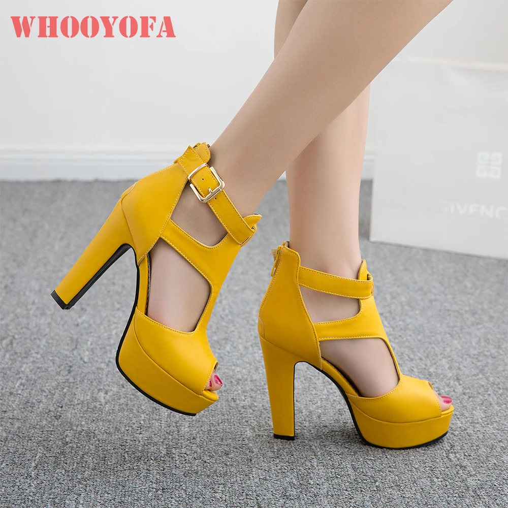 2026 Summer Fashion Platform Women Sandals Peep Toe High Heels Wide Fit Lady Casual Shoes Plus Size 11 43 46 50