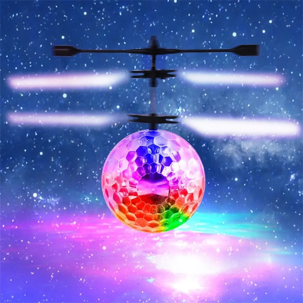 

Remote Control Flying Crystal Ball LED Flashing Light Infrared Induction Helicopter Ball Funny Toy Gift For Kids