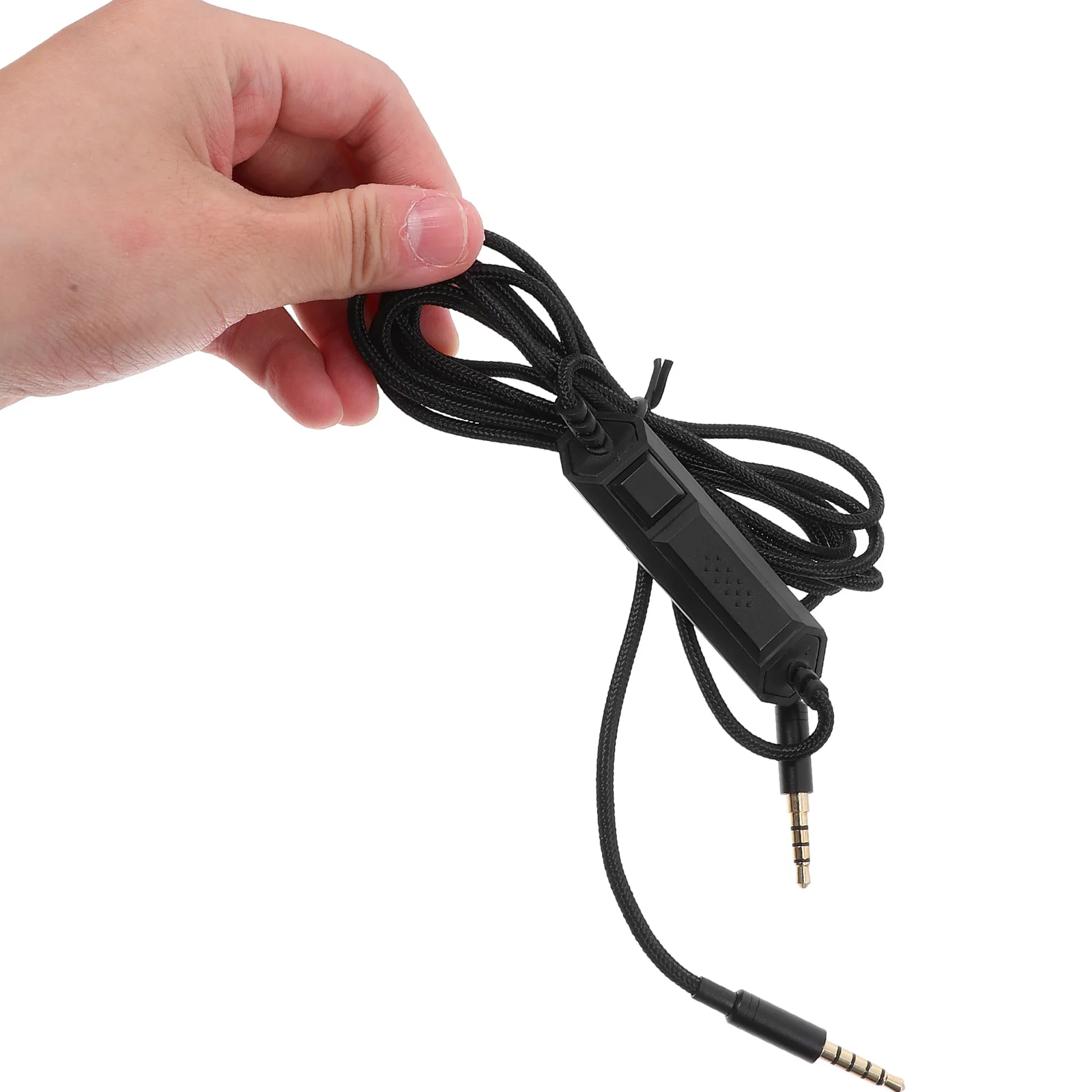 

Gaming Headsets Audio Extension Cable 2M Long Inline Mute Microphone Control Compatible Replacement Chat AUX Cord