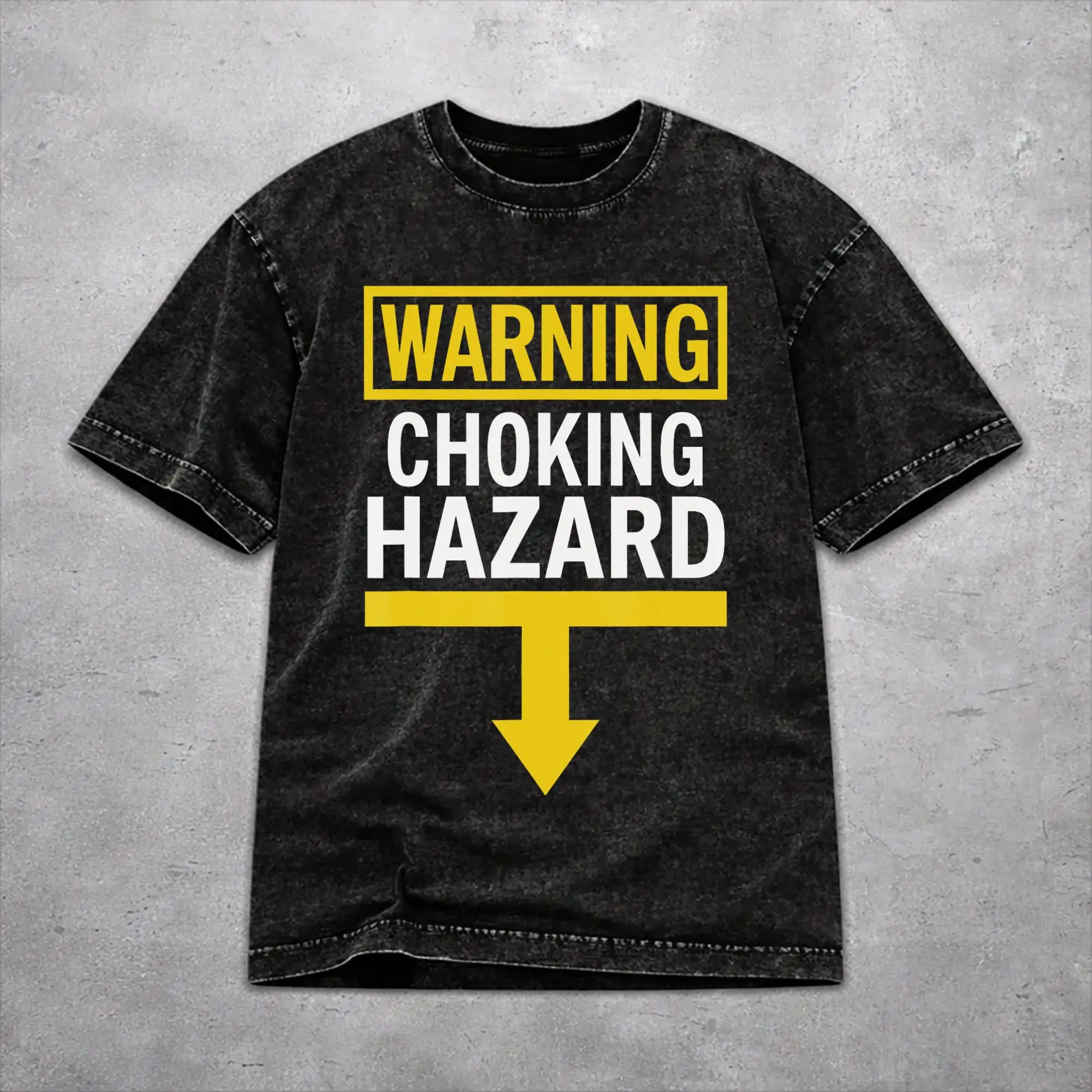White Trash Party Attire Men Warning Choking Hazard  Outfit Washed T Shirts for Men Women Streetwear Hip Hop T-Shirts