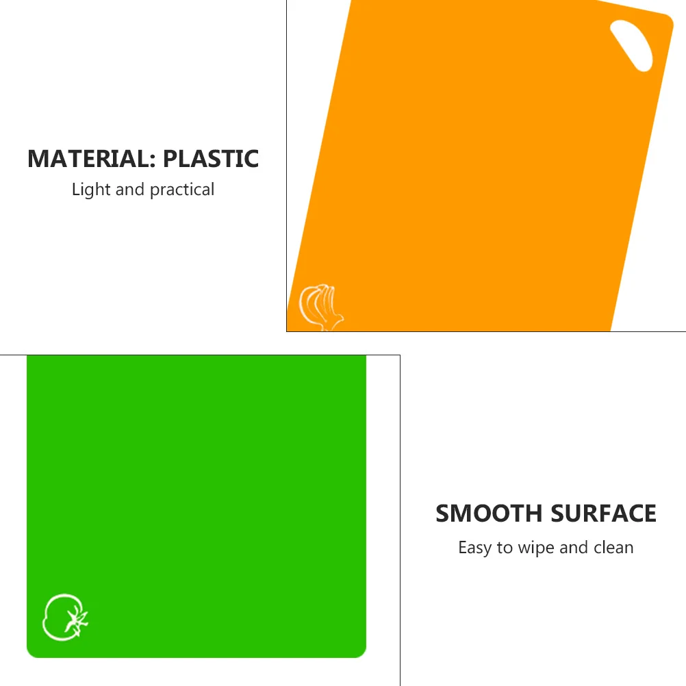 

6pcs Thickened Square Six-Color Cutting Boards For Raw Cooked Food Kitchen Utensils Multi-Purpose Plastic Classification