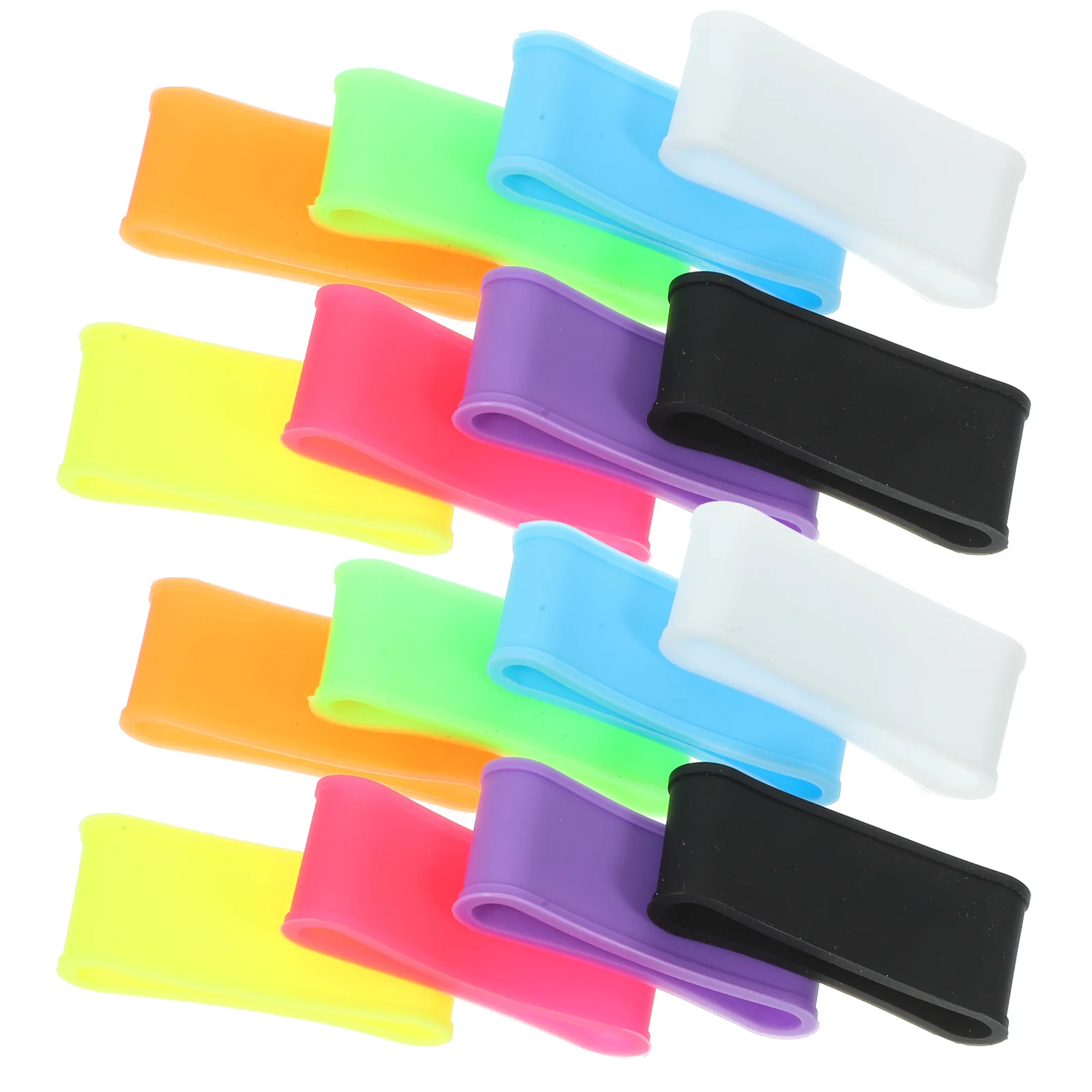 16 قطعة مضرب بدمنتون قبضة خواتم دائم مقاومة للاهتراء سيليكون العصابات لحماية Overgrip مقبض عدم الانزلاق #4