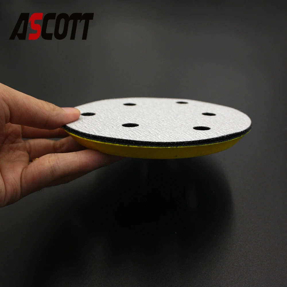 100PCS 5Inch 6 Hole Sandpaper 60-1000 Grit Abrasive Polishing Sanding Discs for Car Grinding Woodworking Metal Grinding