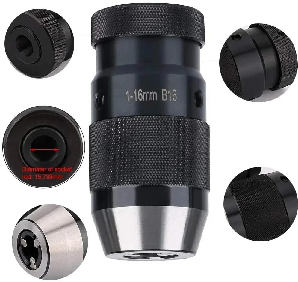 B10 B12 B16 B18 B22 mandrino pinza auto stringere mandrino trapano senza chiave per trapano mandrino conico per alimentazione