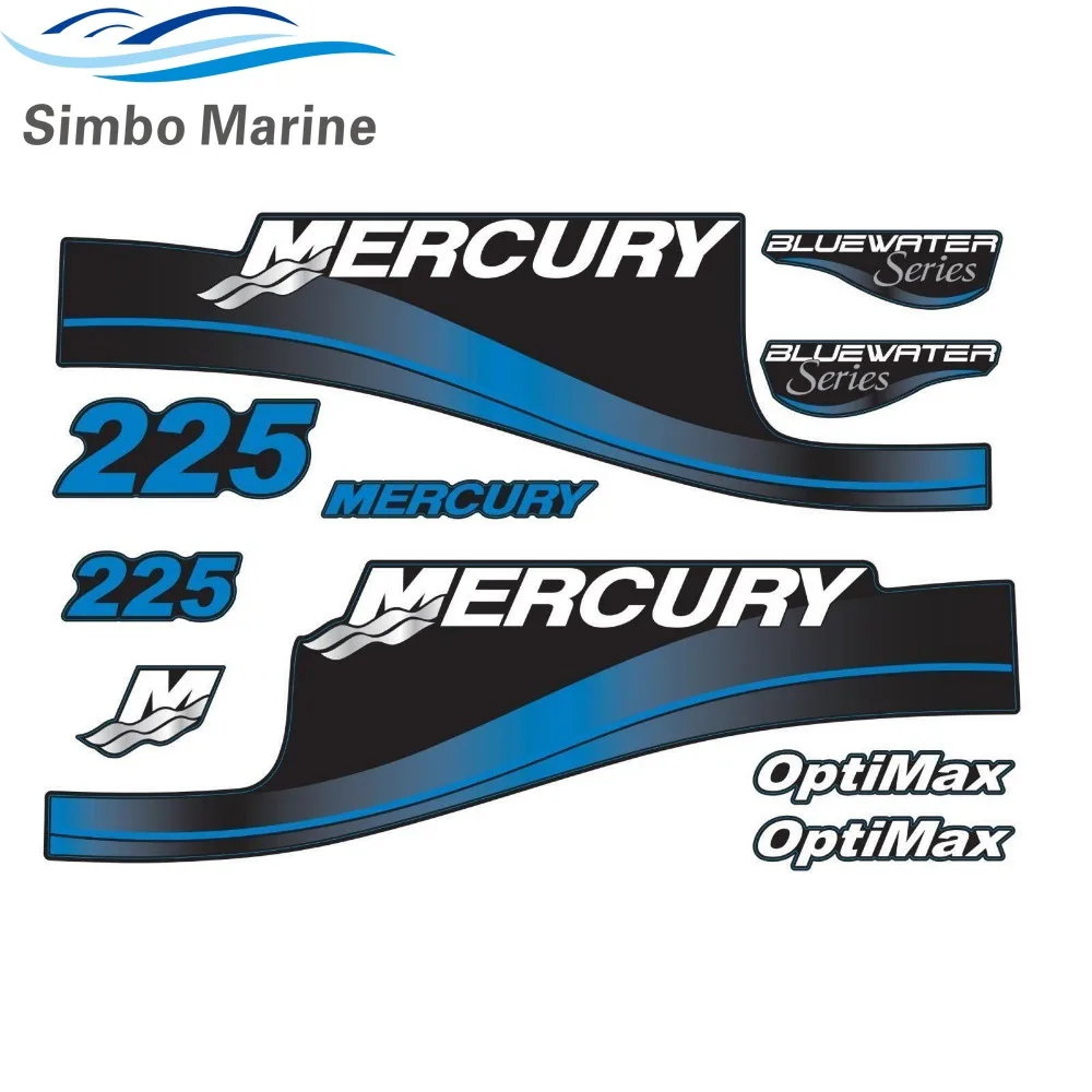 

Blue Decals Sticker Set For MerCruiser Marine 225hp Drive Decals Blue Decals Sticker 824105A00 824105A95 824105A96