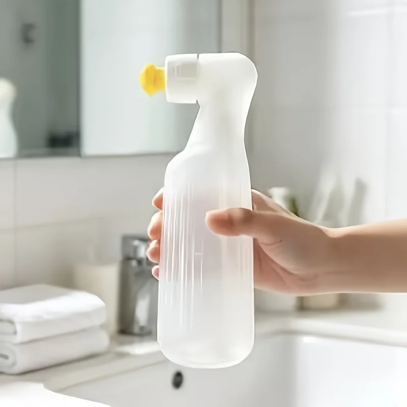 1Pc White Adjustable Hand‑Press Side Spray Rinsing Device, Hand‑Control Water Pressure, Portable Personal Travel Hygiene Tool
