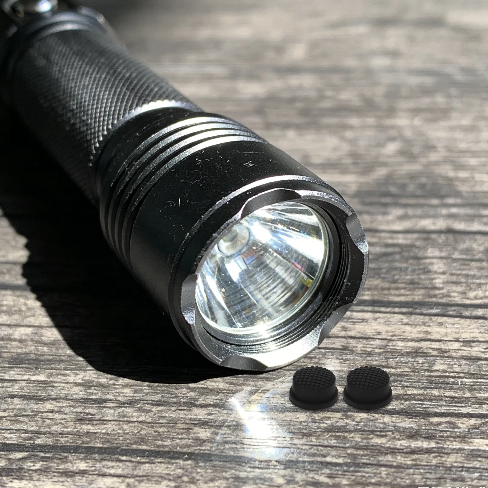 2Pcs Waterproof Rechargeable LED Flashlight Switch Cap Rubber Soft Boot Cover Push Button Replacement for Handheld Torch Camping - view 5