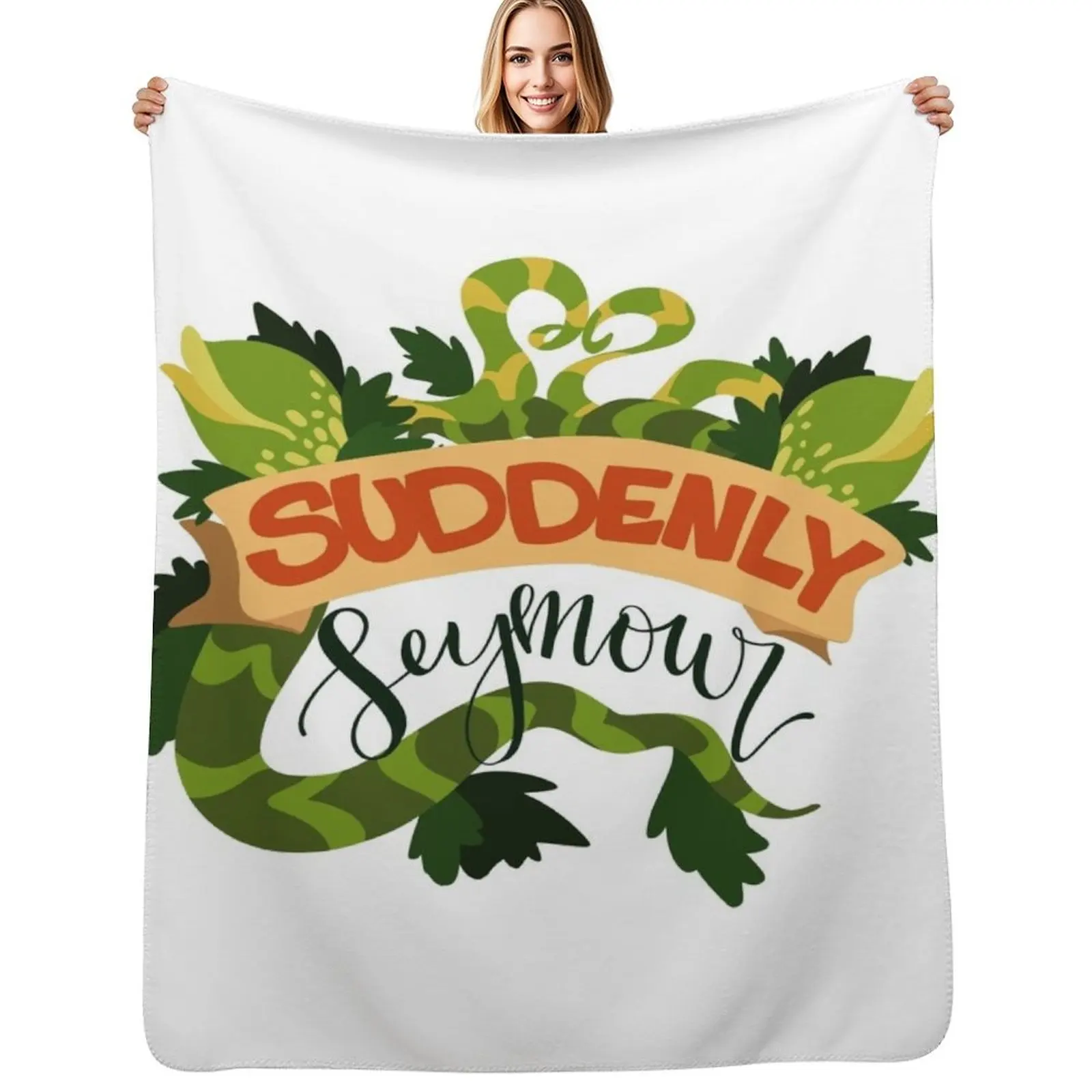 Одеяло Suddenly Seymour - Little Shop of Horrors для малышей, милые клетчатые одеяла для спального мешка