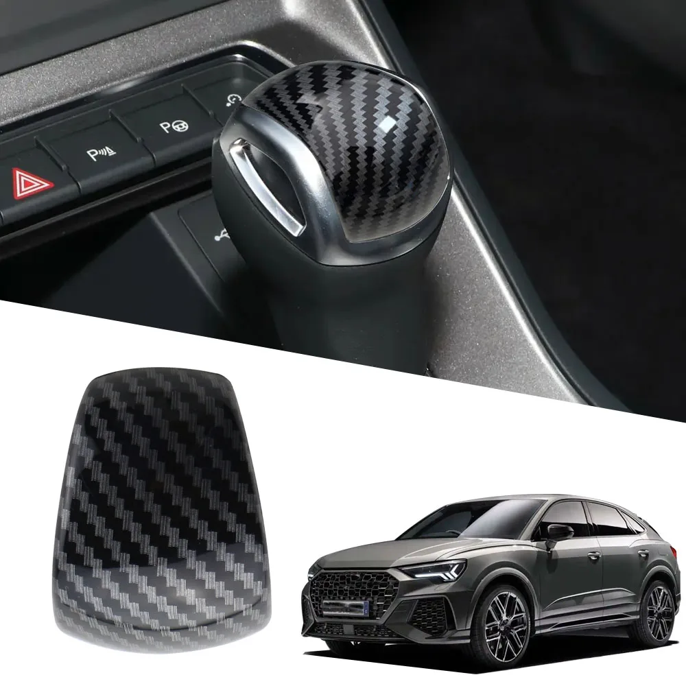 For Audi Q3 F3 Sportback AT 2019 2020 2021 2022 2023 Gear Shift Knob Sticker Cap Decoration Cover Trim Protector Car Accessories