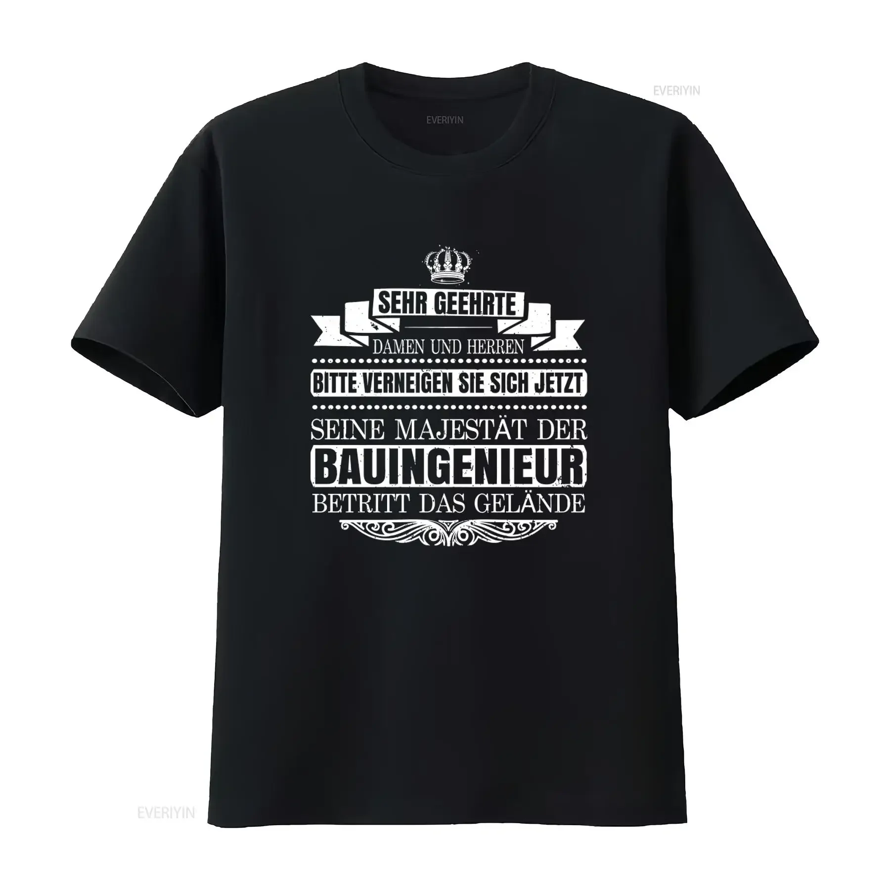 T-shirt d'ingénieur civil, avec citations sur l'ingénierie structurelle, design mécanique Bauingenieur, vintage, lavé, confortable, respirant