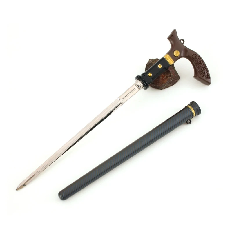 27cm/10,62 pulgadas Arena Breakout juego periférico grande Dos juicio bastón Metal juego Prop colección espada arma modelo niño juguete para regalo