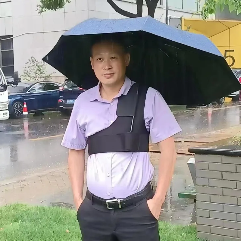 

Держатель для зонта без помощи рук, плечевой ремень, регулируемое портативное уличное снаряжение, сбор чая для рыбалки, универсальная подходит для защиты от дождя