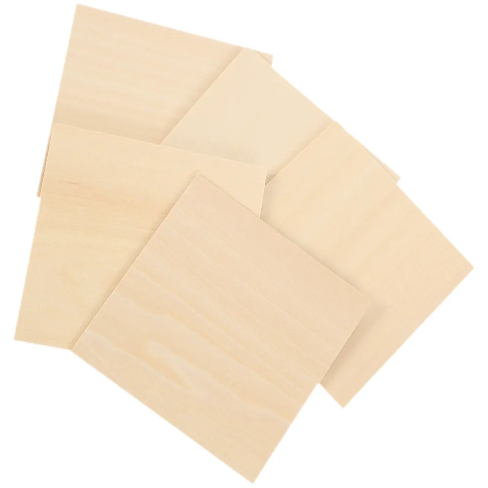 

5 шт. деревянных досок из липы 3 мм, необработанные, для поделок своими руками, гладкие планки без заусенцев, подходят для резьбы и росписи