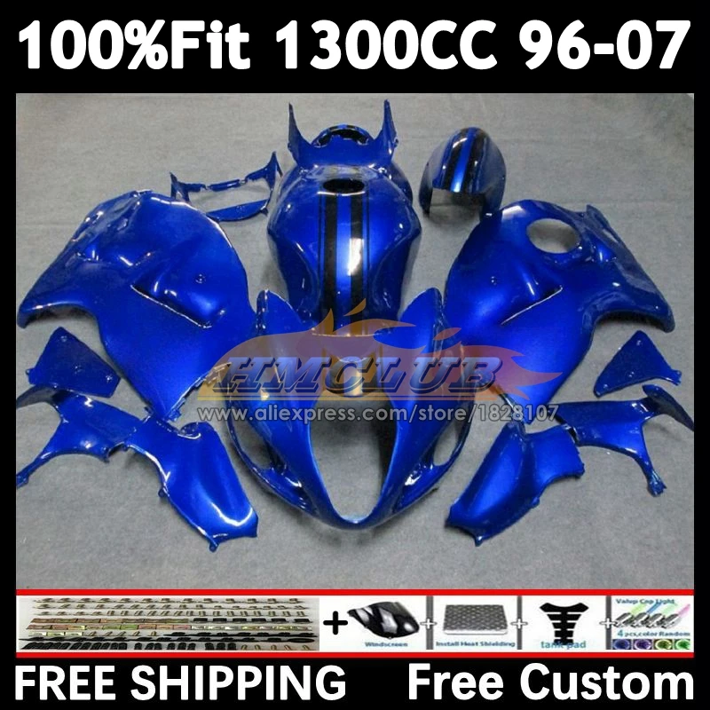 Body For SUZUKI Hayabusa blue stock GSXR 1300 GSXR1300 96 97 98 99 01 36No.26 GSXR-1300 2002 2003 2004 2005 2006 2007 Fairing