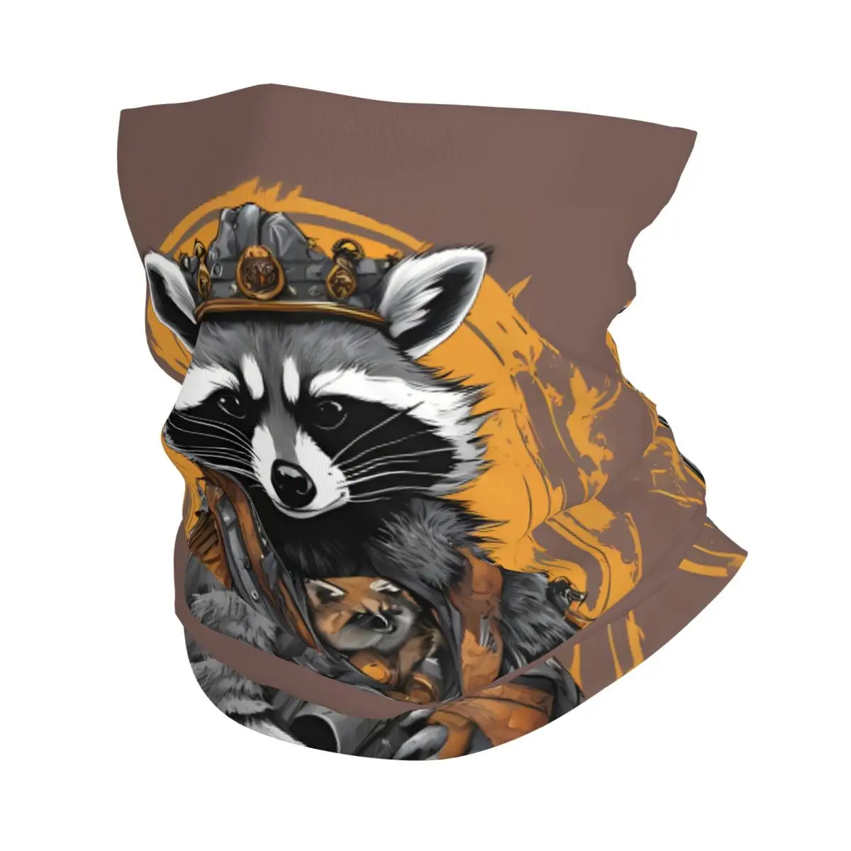 Raccoon Scarf Neckerchief Neck Face Mask Polyester