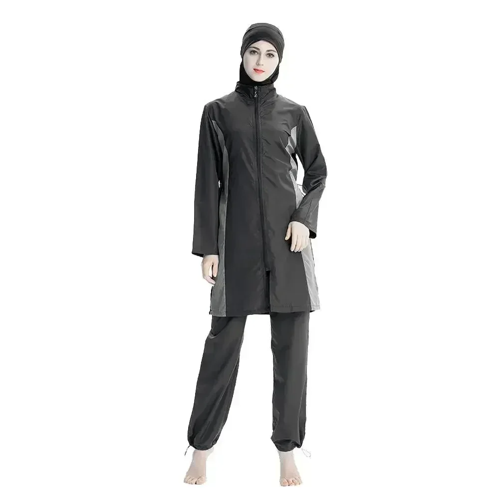 Costume da bagno Burkini musulmano da donna costumi da bagno modesti costumi da bagno islamici a maniche lunghe con copertura completa Hijab Flower