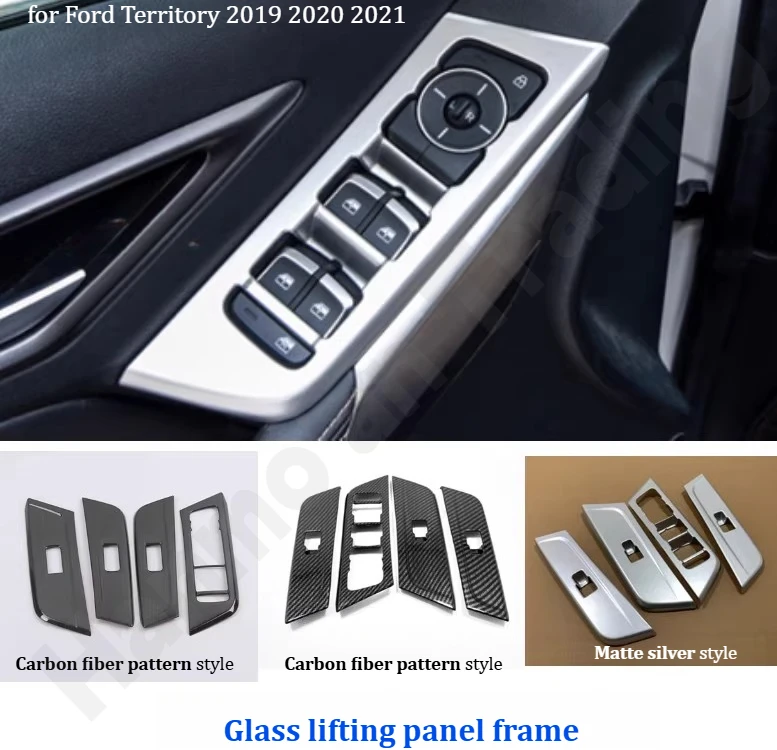 

Декоративная рамка из нержавеющей стали для переключателей стеклоподъемников Ford Territory 2019-2021 / специализированные модифицированные аксессуары для интерьера