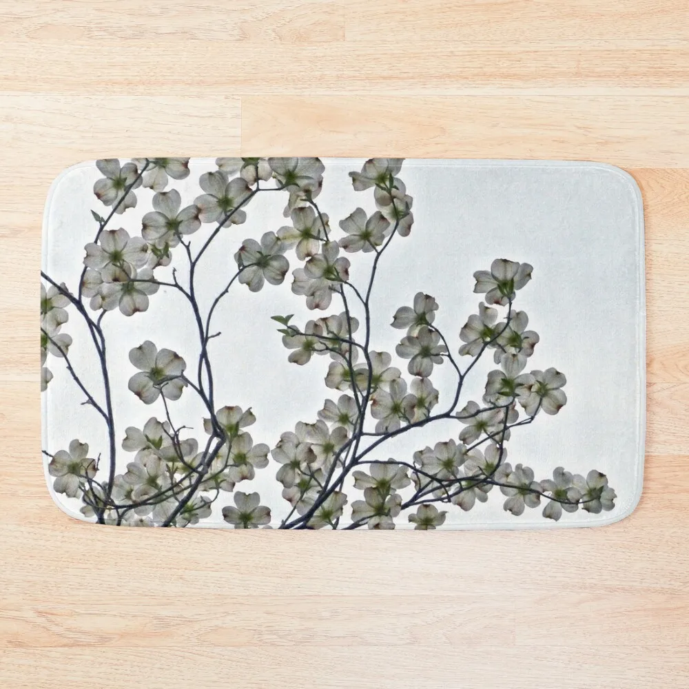 

White Dogwood Bath Mat Carpet Bathroom Bathroom Accessories Mat