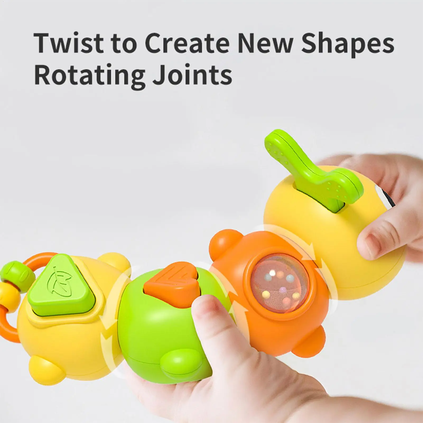 Caterpillar Toys Cartoon Grasping Rattle Sensory Developmental Kids Toy For Soothing Fine Motor Skills Girl Shower Children