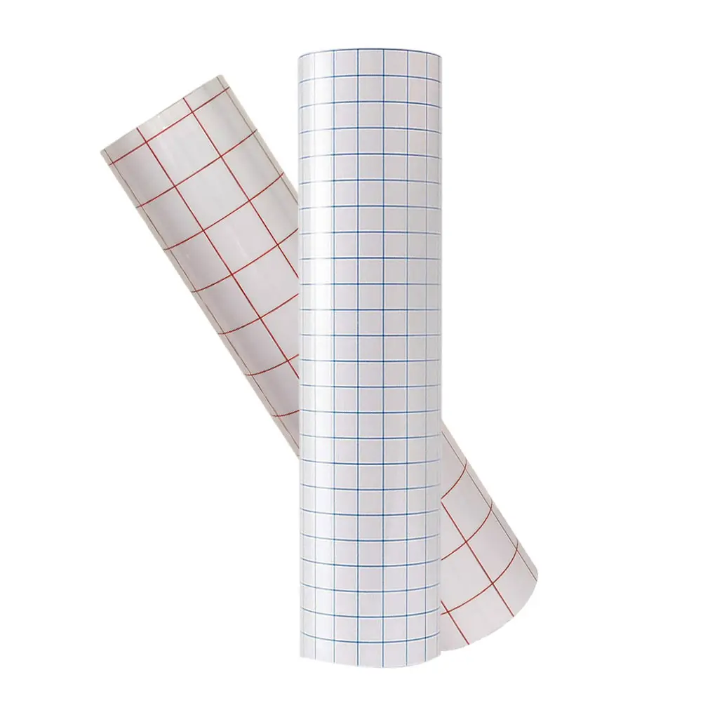 

2Pcs Clear Self-adhesive PVC Application Tape Positioning Film Transfer Vinyl Transfer Sticker Tape for Vinyl DIY Storage