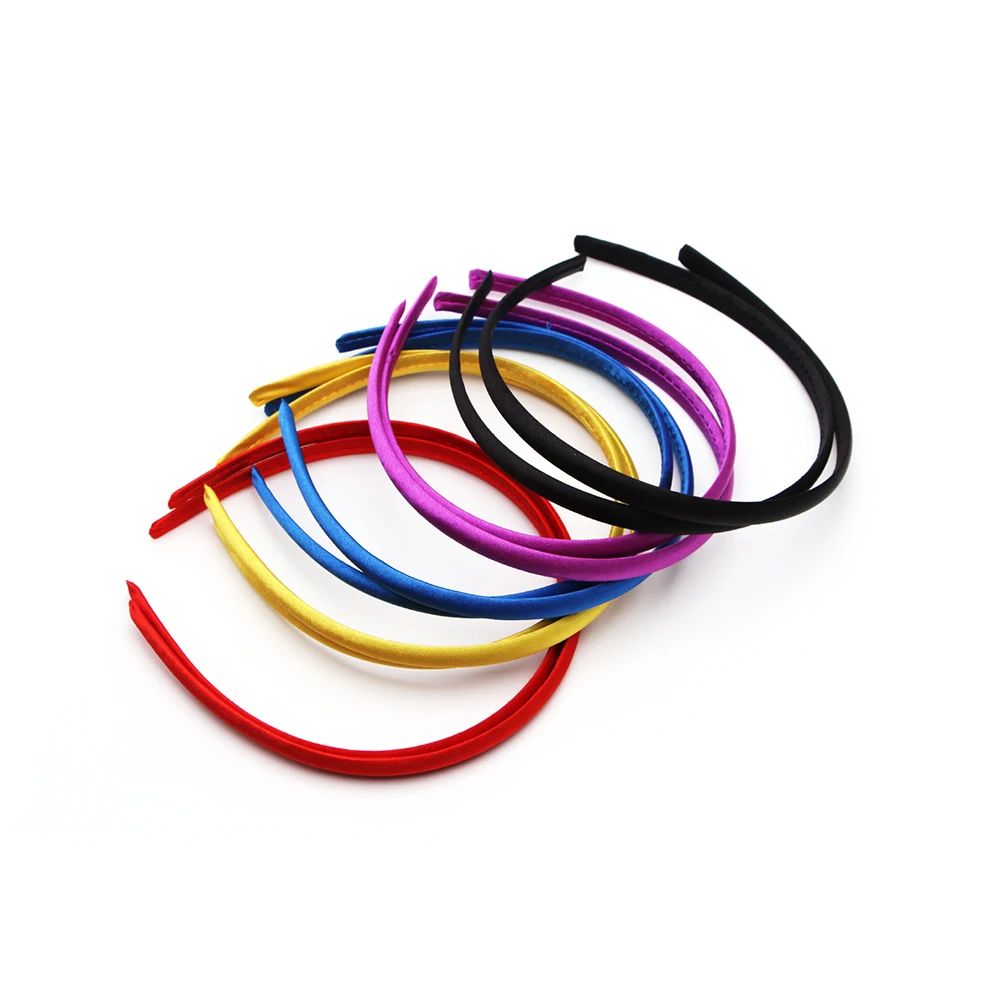 

34pcs 1Cm Width Bands Candy Color Headbands Women Fashion Headband For Girls Fabric Covered Flexible Hold Back 34.5Cm