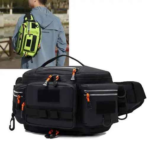 Imagen 1 del producto Riñonera Molle con señuelo a la moda para hombre, riñonera deportiva para caza, senderismo al aire libre, correr, ciclismo, bolsa de aparejo, bolsa de pecho con múltiples bolsillos