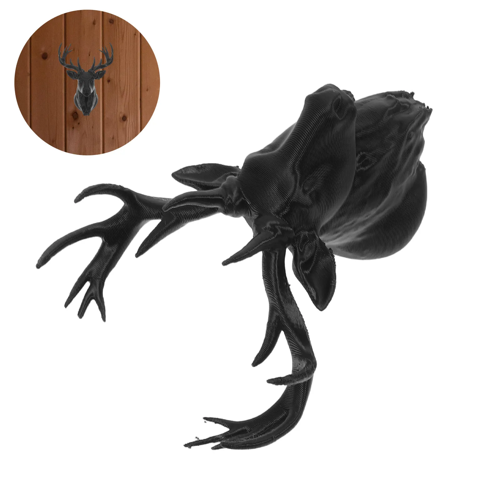 

Миниатюрный настенный декор в виде головы оленя в стиле бохо, пластиковые оленьи рога, декоративная настенная скульптура оленя для гостиной, спальни, кукольного домика